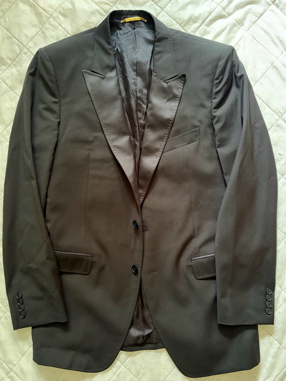 Vintage Dolce & Gabbana Black Men's Tuxedo Jacket (Size 40, Italy size 52)
